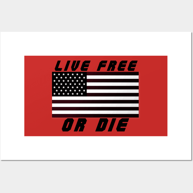 Live Free Or Die - America Wall Art by  The best hard hat stickers 